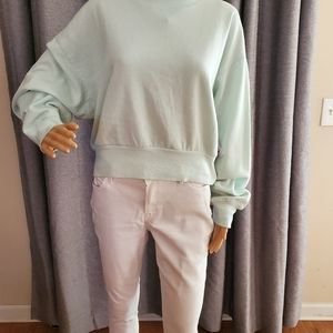 Womens pale mint, large, sweatshirt,NWT